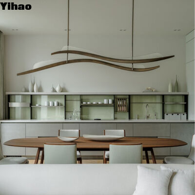 खरीदें उच्च छत भोजन कक्ष के लिए 3500K गर्म सफेद एलईडी लटकन प्रकाश के साथ पीतल शरीर क्रिस्टल छाया झूमर ऑनलाइन निर्माण