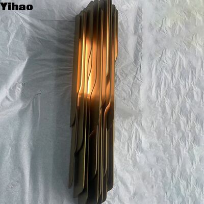 खरीदें पीतल सामग्री आधुनिक डिजाइन दीवार दीपक 3500K गर्म सफेद एलईडी प्रकाश के साथ कमरे में रहने वाले ऑनलाइन निर्माण