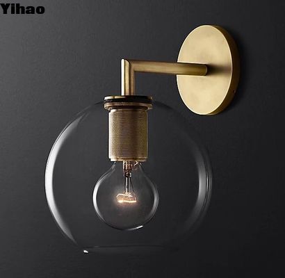 ब्लो ग्लास छाया आधुनिक स्कोन्स लिविंग रूम आंतरिक दीवार रोशनी 40W