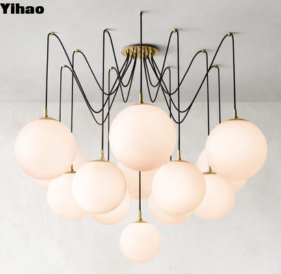 आरएच लाइटिंग ग्लास निकेल क्रिस्टल चांदनी पीतल फ्रेम के साथ