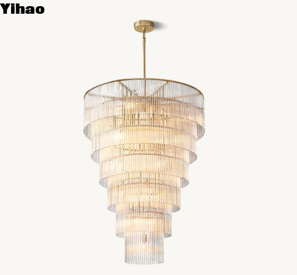 गोल आधुनिक ग्लास झूमर Amadeo Grand Chandelier 36'