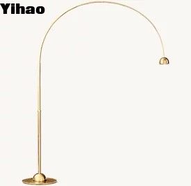 हार्ड वायर्ड 110-120V पीतल आर्क मंजिल लैंप बल्ब शामिल