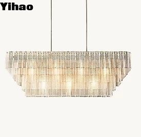 110-220V प्राचीन कांस्य परिष्करण के साथ पुराने फैशन भोजन कक्ष टेबल झूमर