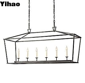 विंटेज पीतल फार्महाउस झूमर E12/Candelabra बल्ब बेस के साथ प्राचीन कांस्य खत्म