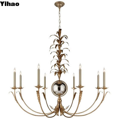 विंटेज सीलिंग माउंट झूमर कस्टम फिनिश के साथ निकेल / पीतल / कांस्य