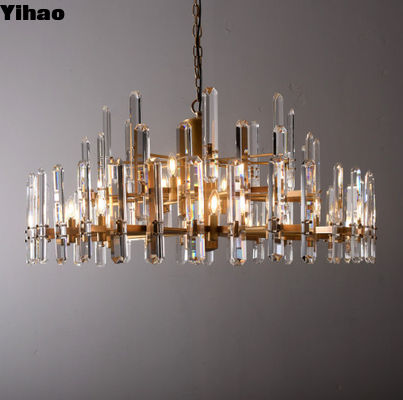 अनुकूलन योग्य रंग ब्लूमिंगटन गोल झूमर पीतल क्रिस्टल आयाम D 120cm x H 53.5cm