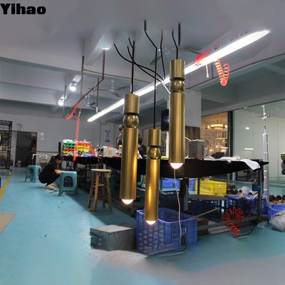 Brass Frame Industrial Pendant Light with Crystal Shade E12 Base