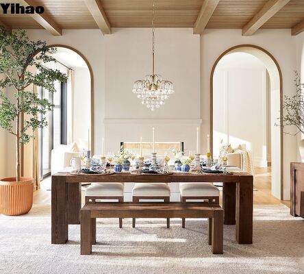 पीतल शरीर 2700K गर्म सफेद आधुनिक सरल लक्जरी लटकन प्रकाश लिविंग रूम के लिए झूमर