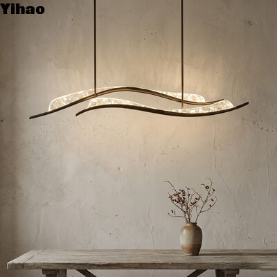 YH मिनिमलिस्ट एंटीक ब्रास कांस्य झूमर क्रिस्टल छाया और 3500K गर्म सफेद एलईडी प्रकाश व्यवस्था के साथ भोजन कक्ष के लिए